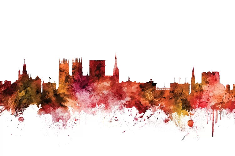 Rusted York, England Skyline by Michael Tompsett wall art