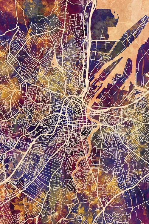 Belfast Northern Ireland City Map II