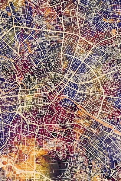 Germany: Berlin Germany City Map II by Michael Tompsett