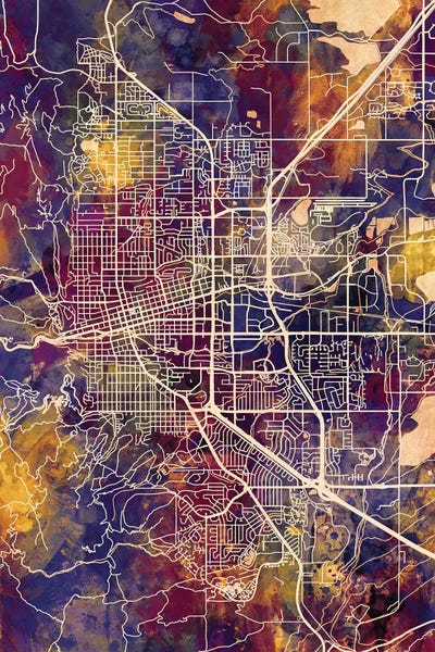 Colorado: Boulder Colorado City Map II by Michael Tompsett