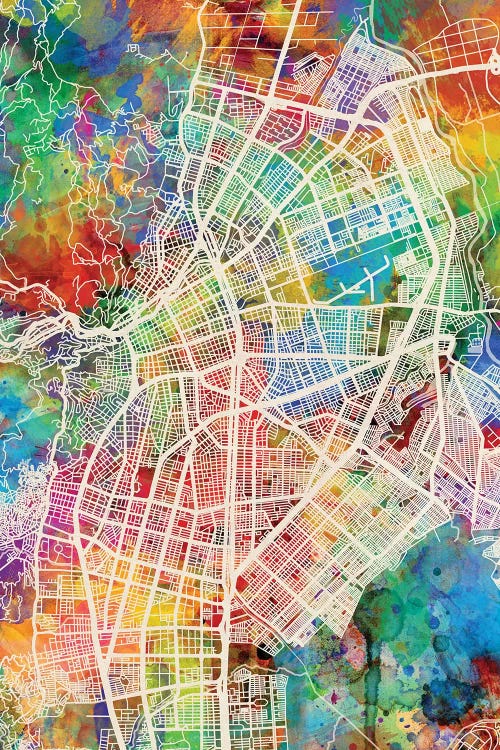 Cali Colombia City Map I