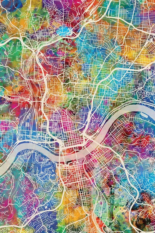 Cincinnati Ohio City Map III