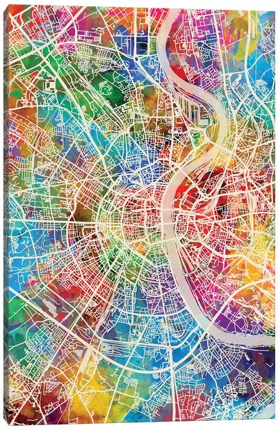 Cologne Germany City Map I Canvas Art Print