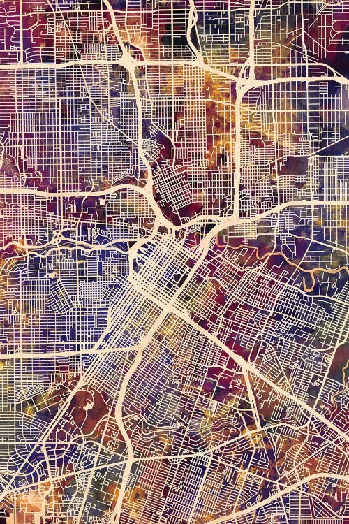 Houston Texas City Street Map II