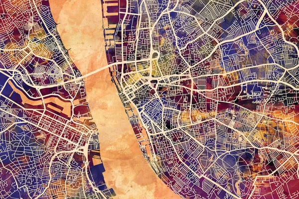 Liverpool: Liverpool England Street Map I by Michael Tompsett