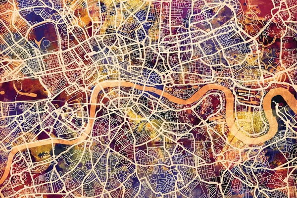 London Maps: London England Street Map I by Michael Tompsett