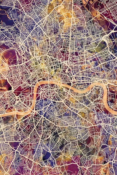 London Maps: London England Street Map II by Michael Tompsett
