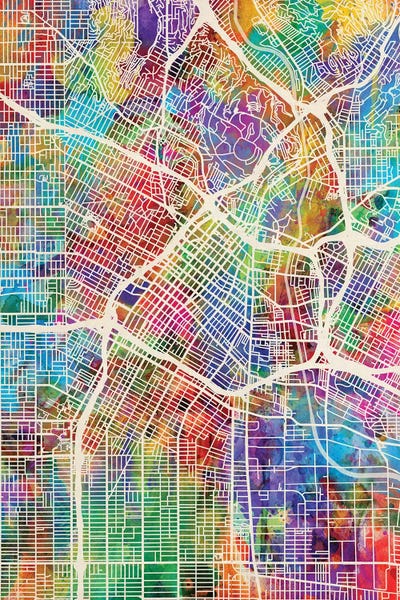Los Angeles Maps: Los Angeles City Street Map I by Michael Tompsett