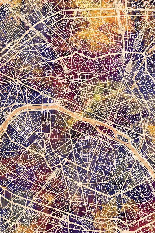 Paris France City Map II