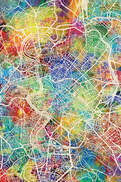 Rome Maps: Rome Italy City Map I by Michael Tompsett