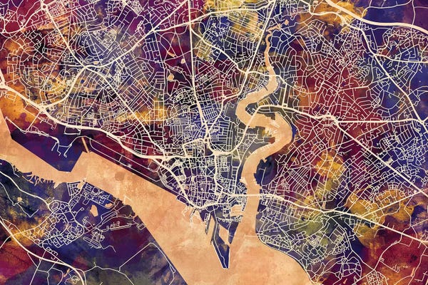 Southampton England City Map II