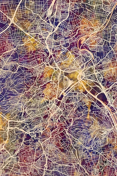 Stuttgart Germany City Map II