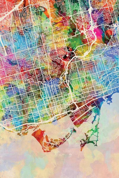 Ontario: Toronto Street Map I by Michael Tompsett