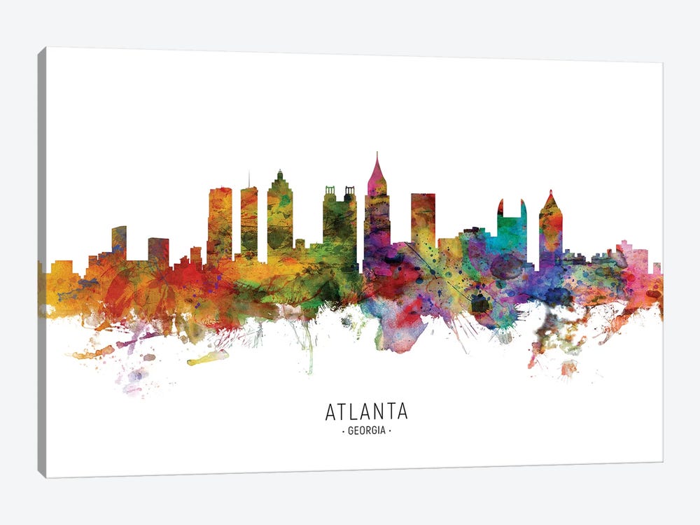 Atlanta Georgia Skyline by Michael Tompsett 1-piece Art Print