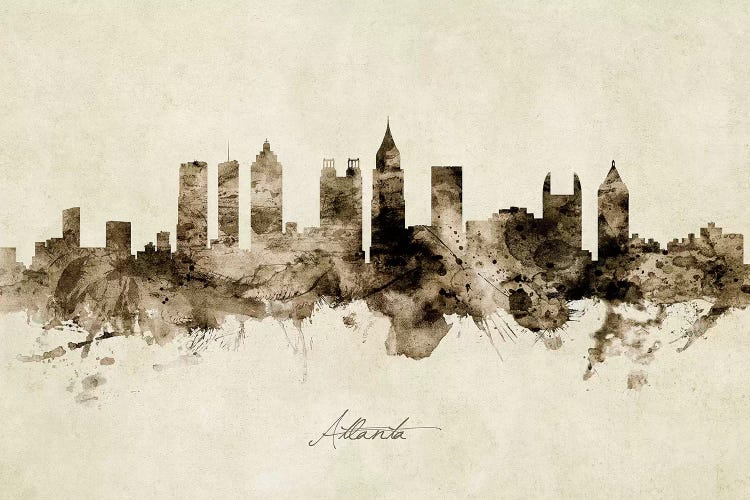 Ink Splash Atlanta Georgia Skyline