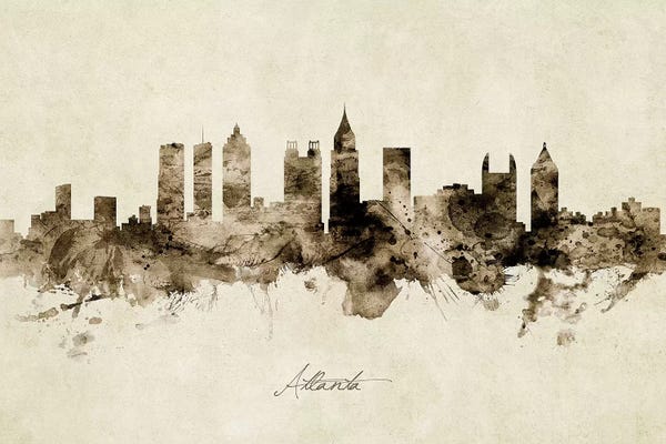 Ink Splash Atlanta Georgia Skyline