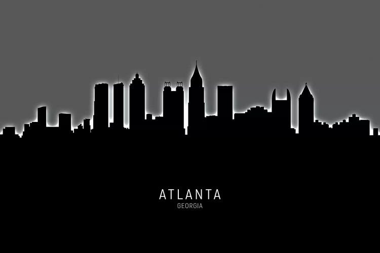 Atlanta Georgia Skyline by Michael Tompsett wall art