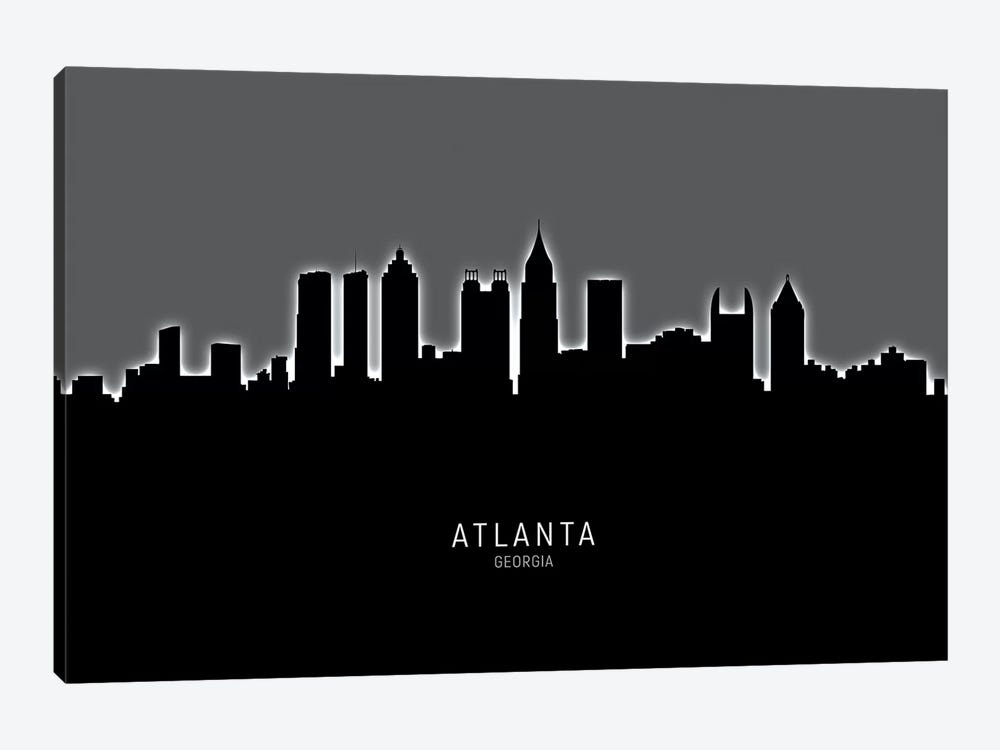 Atlanta Georgia Skyline by Michael Tompsett 1-piece Canvas Art Print