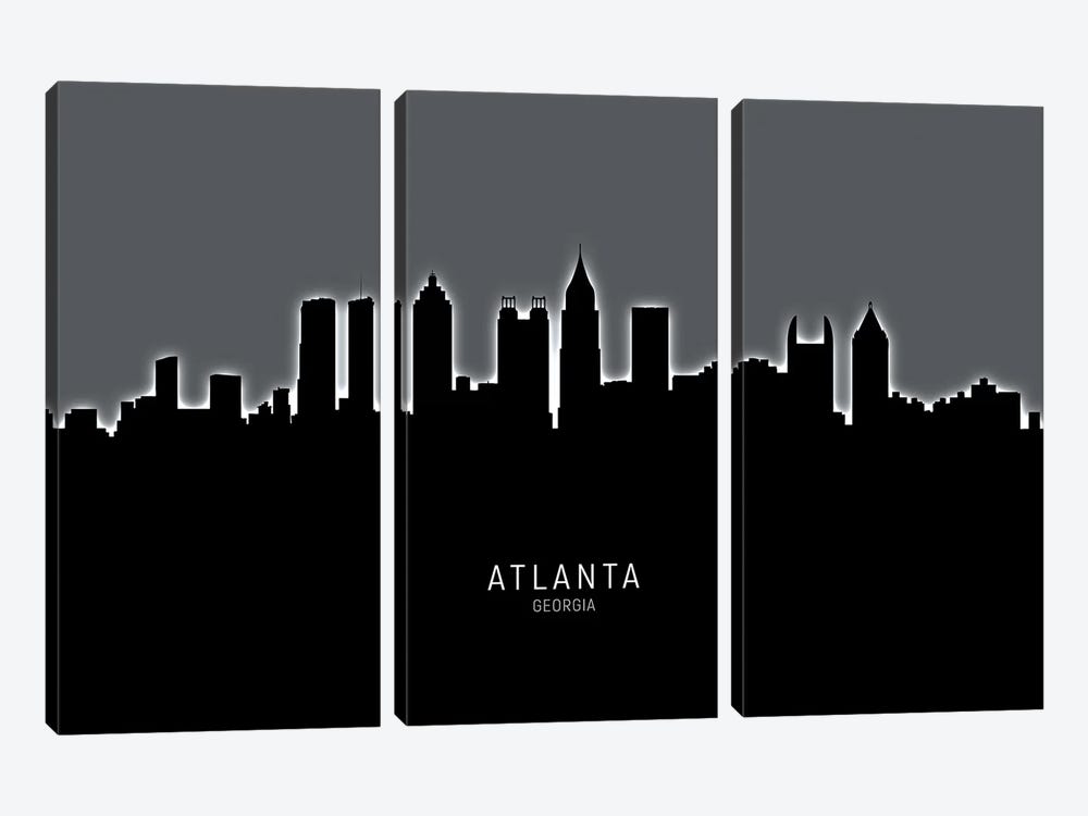 Atlanta Georgia Skyline by Michael Tompsett 3-piece Art Print