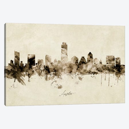 Austin Texas Skyline Canvas Print #MTO1795} by Michael Tompsett Art Print