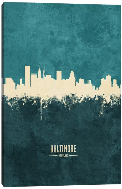 Baltimore Maryland Skyline Canvas Art Print