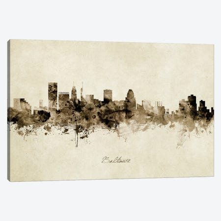 Baltimore Maryland Skyline Canvas Print #MTO1799} by Michael Tompsett Canvas Art