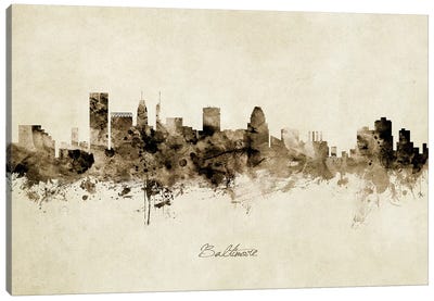 Baltimore Maryland Skyline Canvas Art Print - Baltimore Art