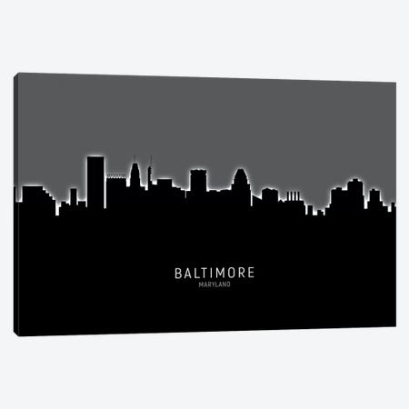 Baltimore Maryland Skyline Canvas Print #MTO1800} by Michael Tompsett Canvas Artwork