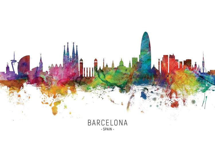 Barcelona Spain Skyline