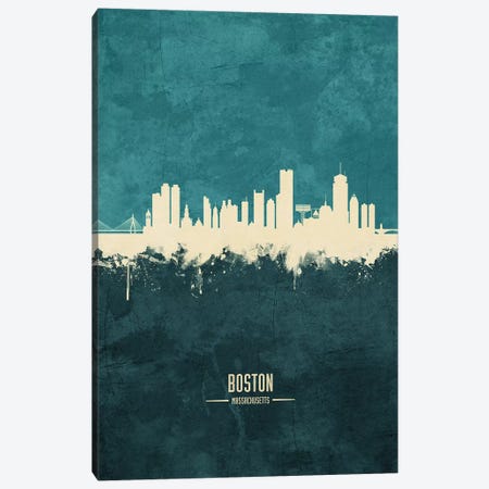 Boston Massachusetts Skyline Canvas Print #MTO1805} by Michael Tompsett Canvas Print