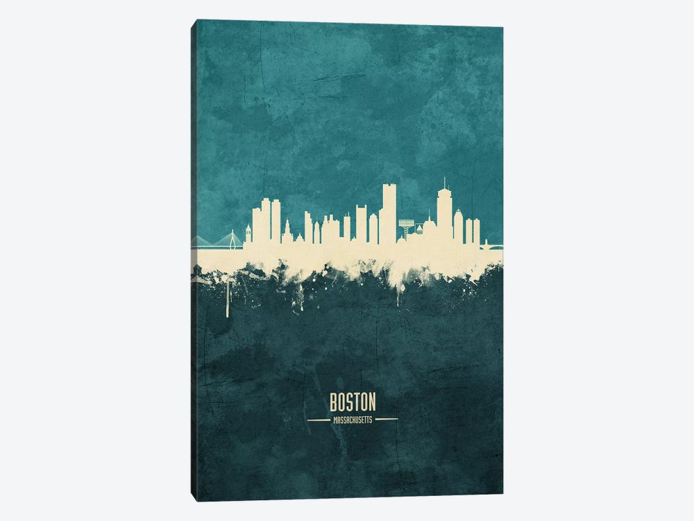 Boston Massachusetts Skyline by Michael Tompsett 1-piece Canvas Print