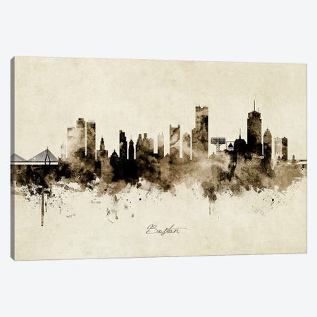 Boston Massachusetts Skyline Canvas Print #MTO1807} by Michael Tompsett Canvas Print