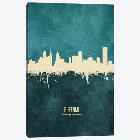 Buffalo New York Skyline Canvas Print #MTO1810} by Michael Tompsett Canvas Art Print