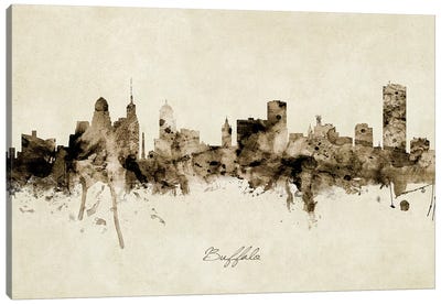 Buffalo New York Skyline Canvas Art Print - Industrial Office