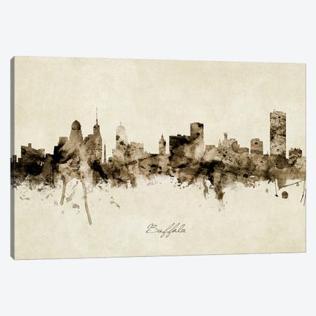Buffalo New York Skyline Canvas Print #MTO1811} by Michael Tompsett Art Print