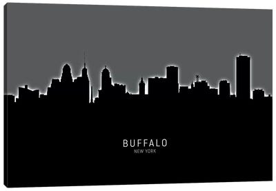 Buffalo New York Skyline Canvas Art Print - Scenic & Nature Typography