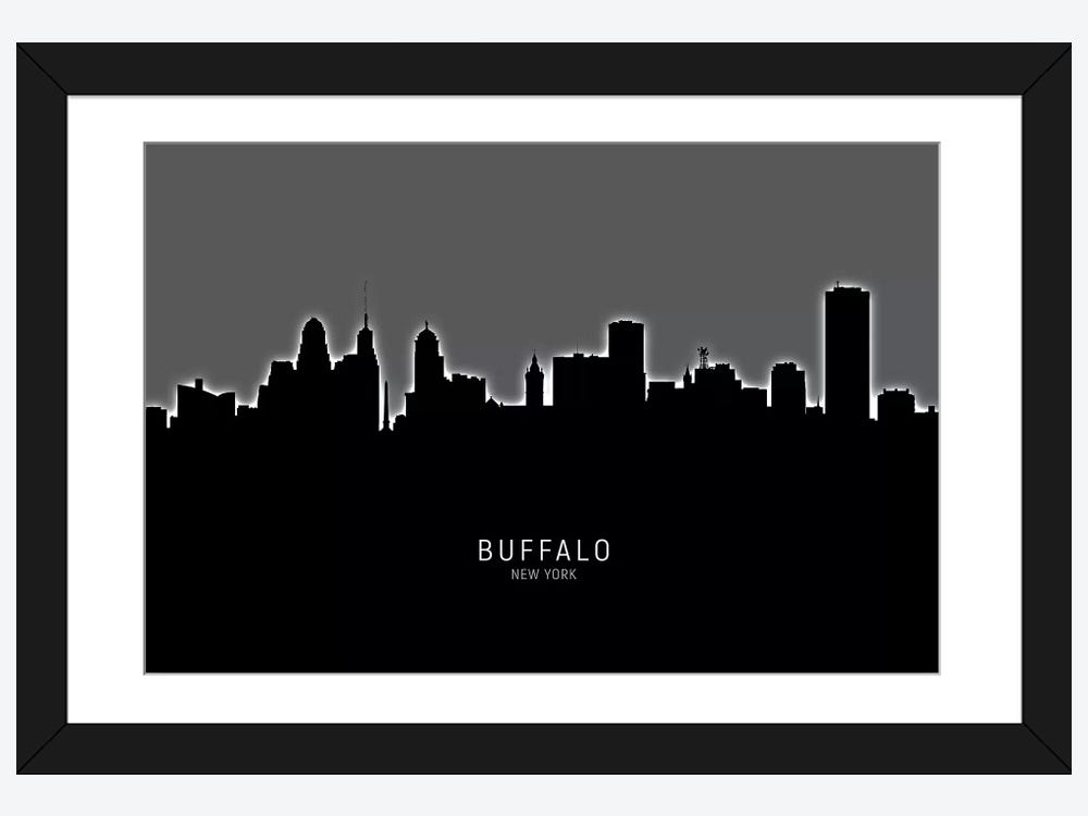 Buffalo New York Skyline Canvas Art Print | Michael Tompsett | iCanvas