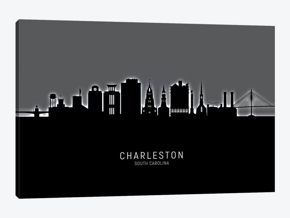 Charleston South Carolina Skyline by Michael Tompsett 1-piece Canvas Art Print