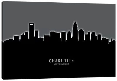 Charlotte North Carolina Skyline Canvas Art Print - Charlotte Art