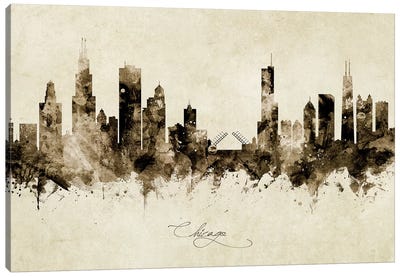 Chicago Illinois Skyline Canvas Art Print - Chicago Skylines