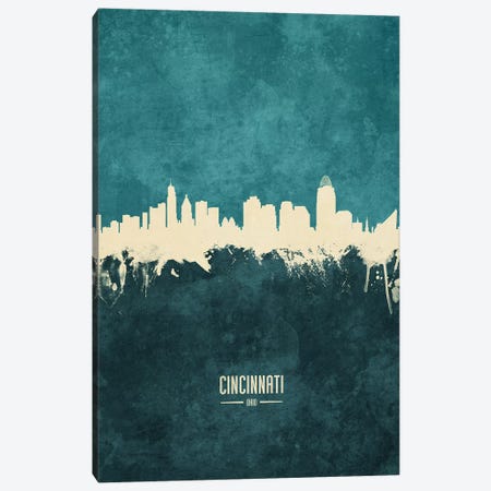 Cincinnati Ohio Skyline Canvas Print #MTO1826} by Michael Tompsett Canvas Art Print