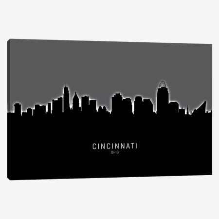 Cincinnati Ohio Skyline Canvas Print #MTO1828} by Michael Tompsett Canvas Artwork