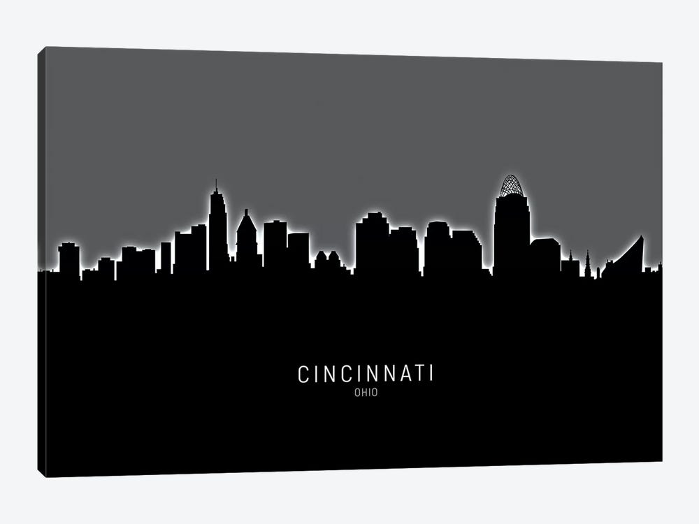 Cincinnati Ohio Skyline by Michael Tompsett 1-piece Canvas Artwork