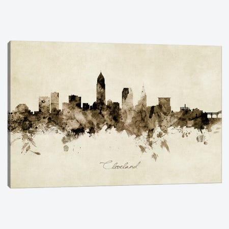 Cleveland Ohio Skyline Canvas Print #MTO1831} by Michael Tompsett Canvas Art Print