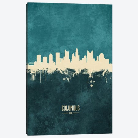 Columbus Ohio Skyline Canvas Print #MTO1834} by Michael Tompsett Canvas Wall Art