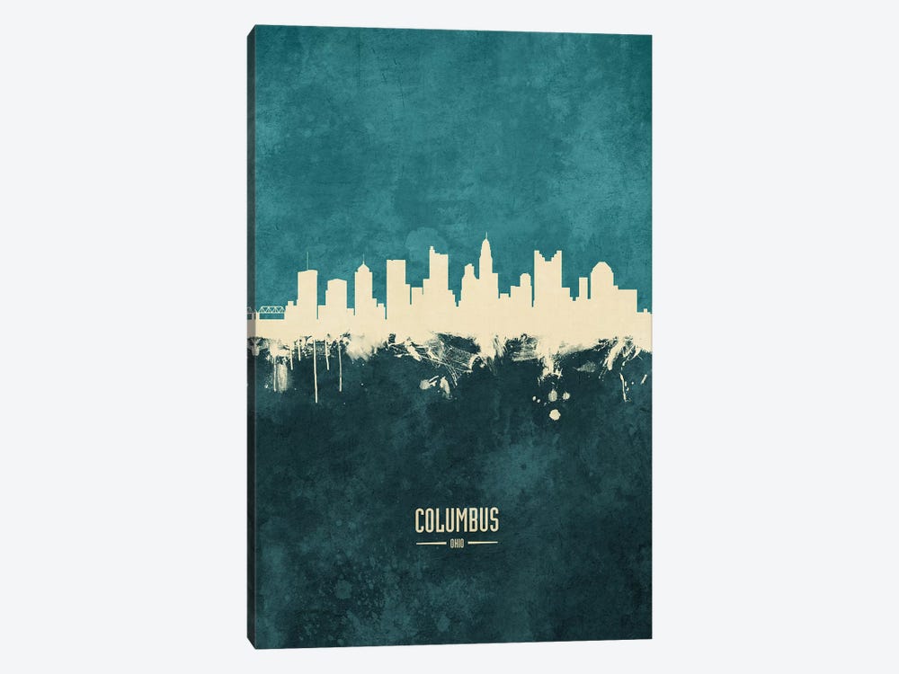Columbus Ohio Skyline by Michael Tompsett 1-piece Canvas Print