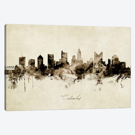 Columbus Ohio Skyline Canvas Print #MTO1835} by Michael Tompsett Canvas Artwork