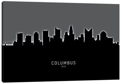Columbus Ohio Skyline Canvas Art Print - Scenic & Nature Typography