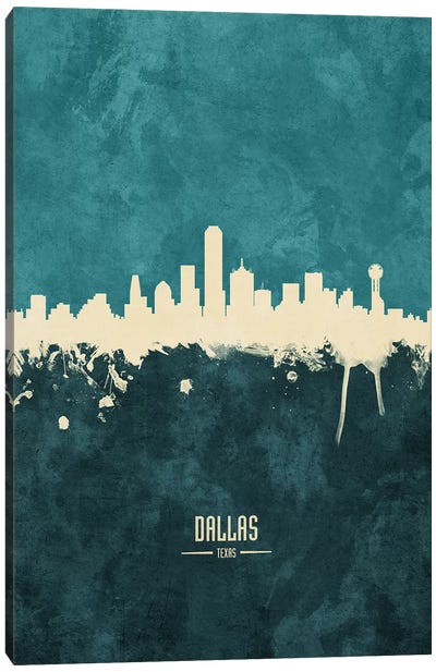 Dallas Texas Skyline Canvas Art Print - Industrial Office