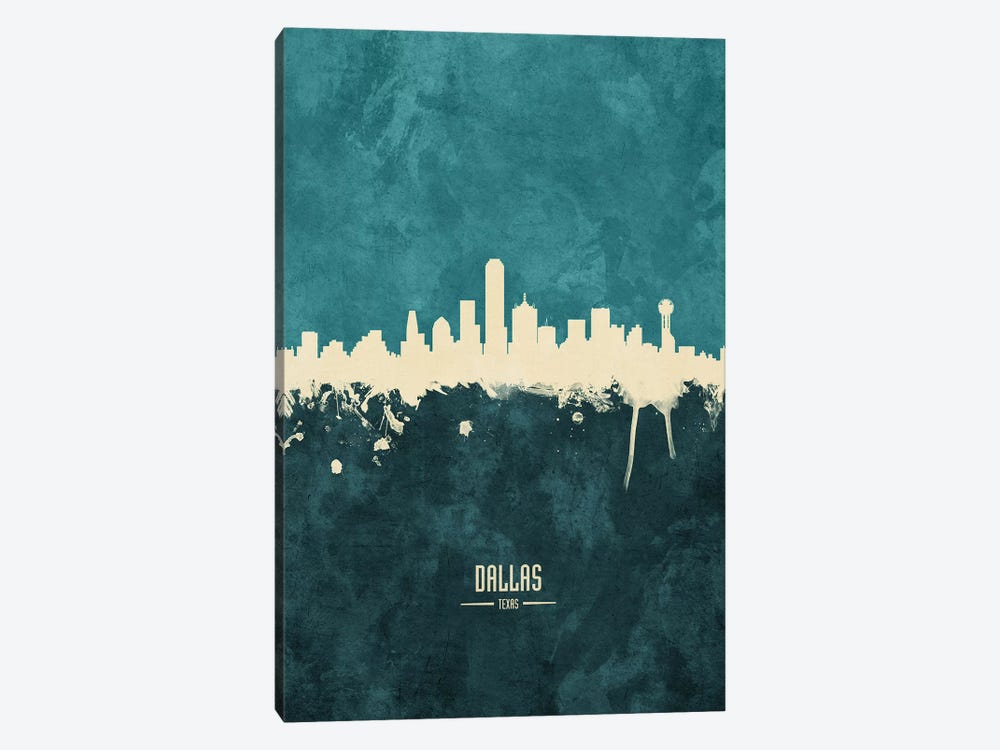 Dallas Texas Skyline by Michael Tompsett 1-piece Canvas Print